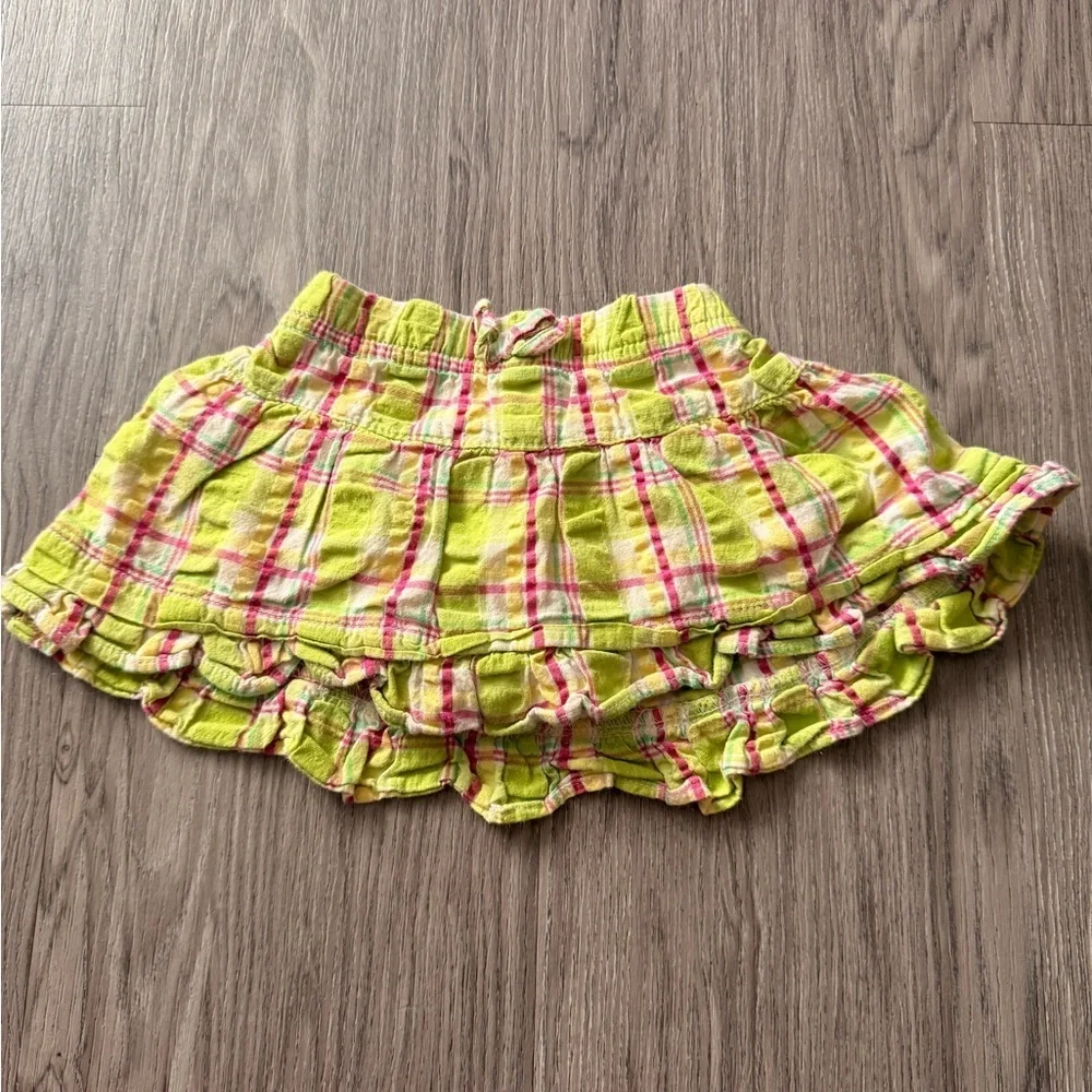Okie Dokie Plaid Mini Skirt - Yellow and Pink